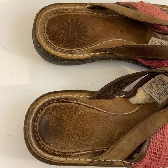 Ugg sandals thong flip flops pink band size 6 - Picture 4 of 7